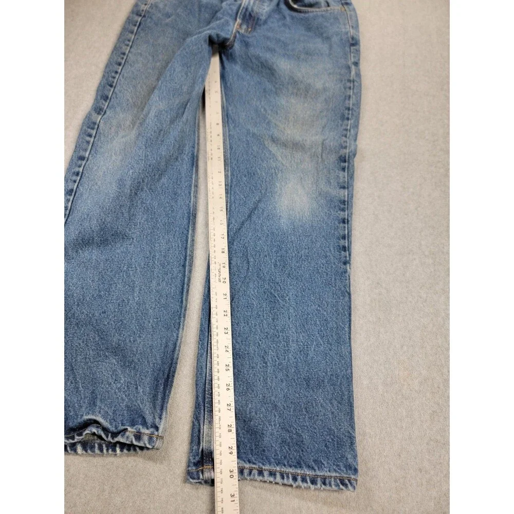 Carhartt Jeans Mens 36 34x30 Straight Regular Blue Cotton Workwear B480 DVB Fade